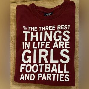 Abercrombie Boy’s XL‎ Maroon Short Sleeve Cotton Graphic Tee